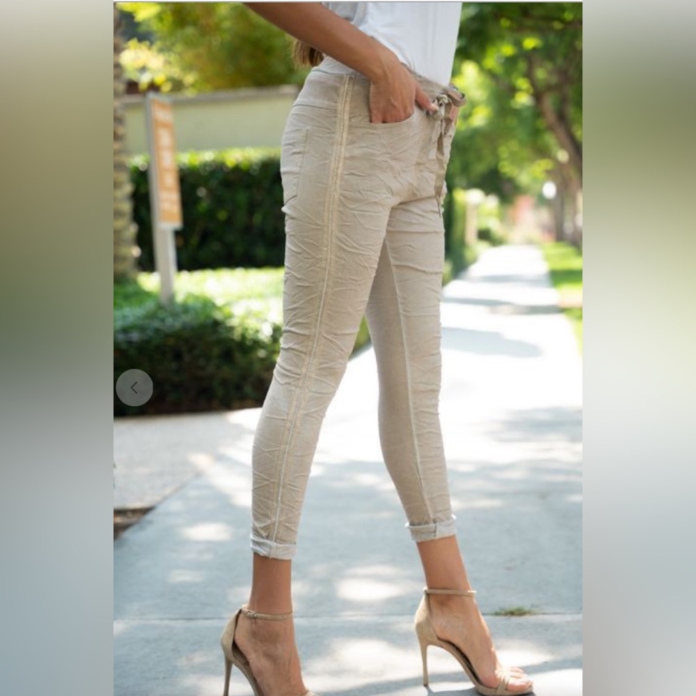 Venti 6 Italian Crinkle side stripe Pants